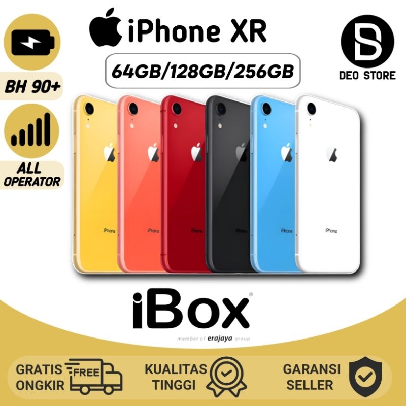 iBox iPHONE XR 64GB/128GB/256GB SECOND 100% GARANSI RESMI IBOX ORIGINAL FULLSET LIKE NEW GARANSI RES