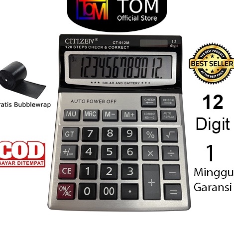 

Grosir Terpopuler Kalkulator CT912M 12 Digit Calculator Check Dual 2 Power