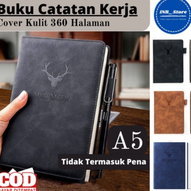 

Produk Hemat Buku Agenda Catatan Kerja Meeting Planner NoteBook Notepad Diary Binder Cover Kulit A5