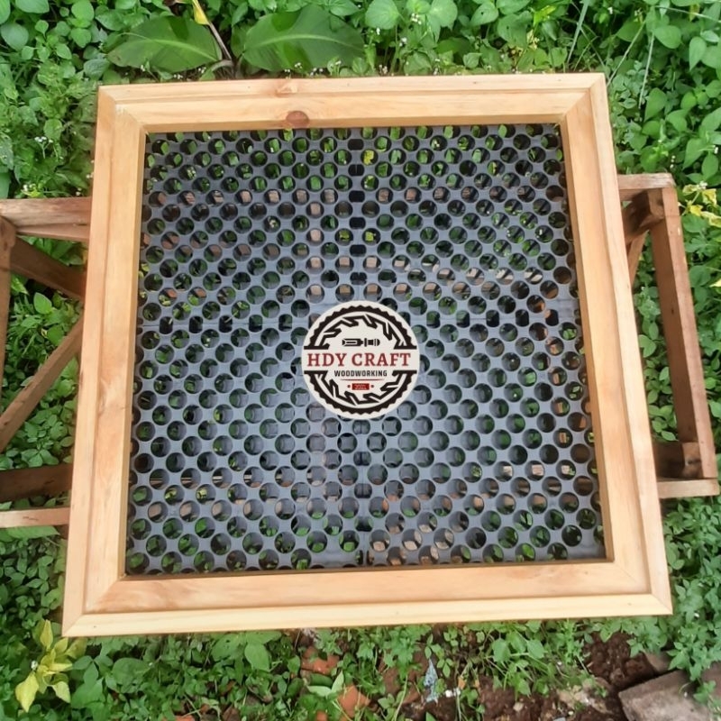 Frame Platycerium 50x50 List / Papan Simbar / Bingkai Platy Kayu / Drainase Cell