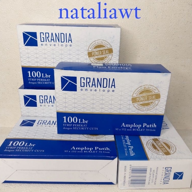 

Garansi 1 Amplop putih kecil 95152 mm GRANDIA 7 gsm