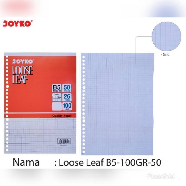 

MURMER Loose leaf B5 1 gram Joyko KERTAS FILE Grid Dotted POLOS