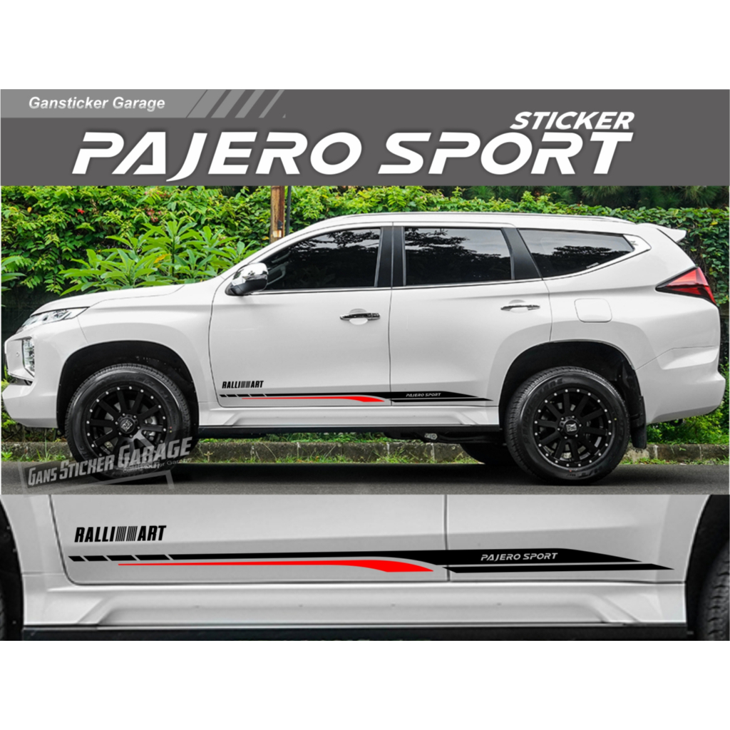 sticker pajero sport 2022 2023 aksesoris pajero sport dakar sticker ralliart