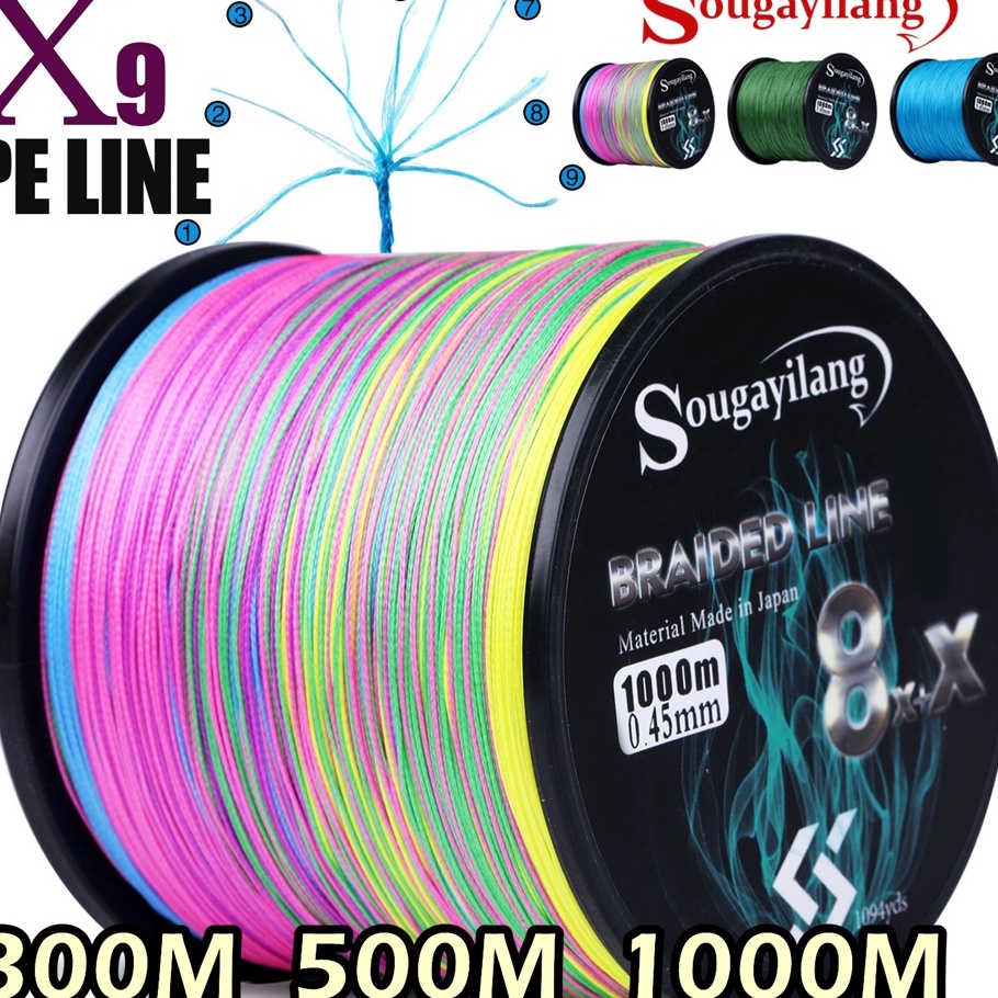 Diskon Sougayilang Senar PE X9 Untai 3M 5M X9 Kepang Tali Pancing Line Senar Pancing