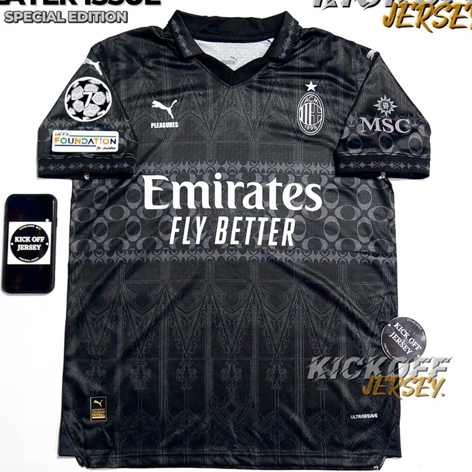 Star Seller PLAYER ISSUE JERSEY MILAN 4th X PLEASURES BLACK