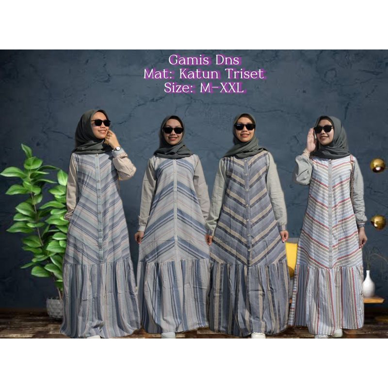 GAMIS BRND GAMIS TRISET DEWASA GAMIS PREMIUM GAMIS KEKINIAN GAMIS TRISET SALUR MOTIP