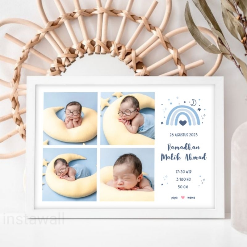 Cetak foto bingkai Biodata bayi Cetak foto Biodata kelahiran bayiEdit foto bayi newborn aesthetic De