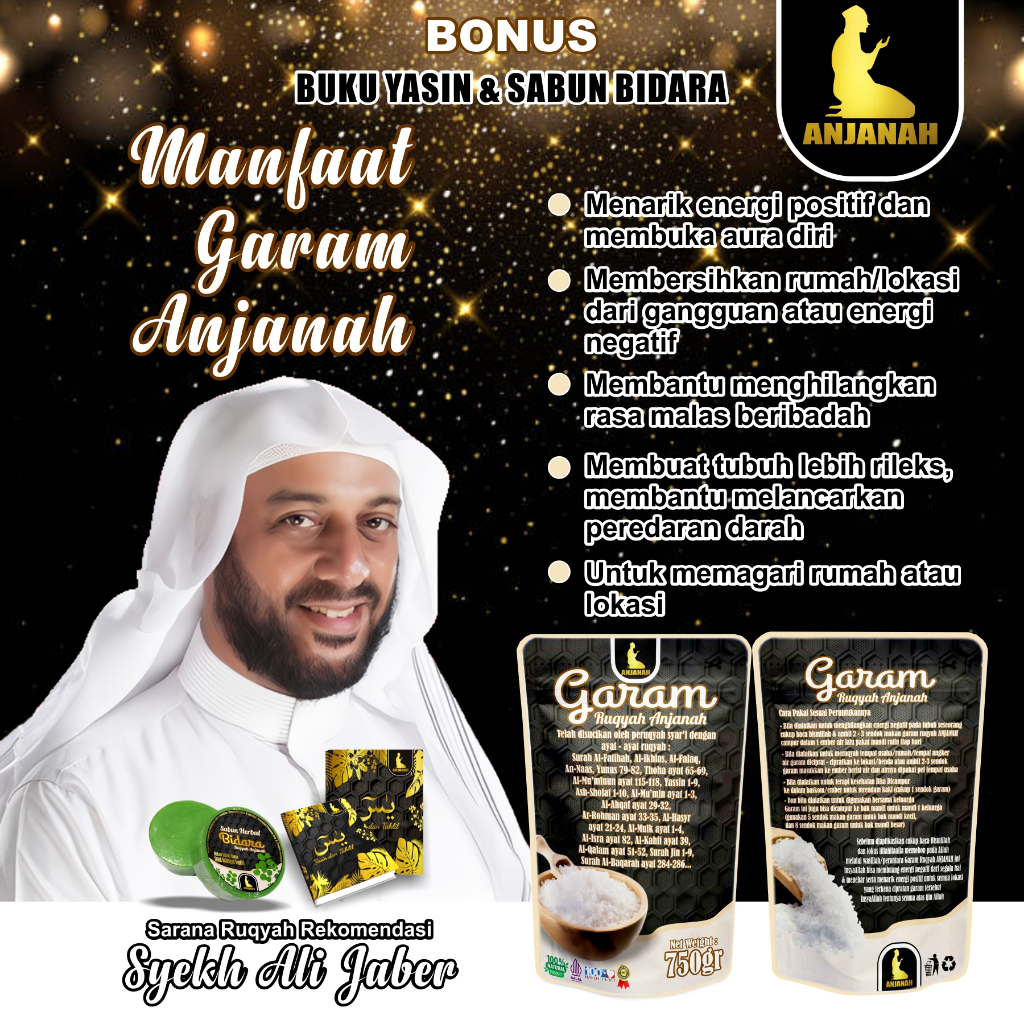 

GARAM RUQYAH ANJANAH UNTUK PENARIK REJEKI MELANCARKAN USAHA SEPI MEMBUKA AURA NEGATIF RUMAH & TOKO