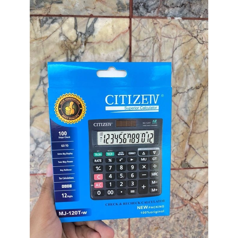 

KALKULATOR CITIZEIV MJ-120T CHECK AND CORRECT