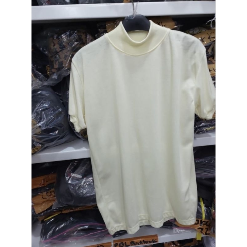 KAOS KERAH TINGGI  KREM SATPAM TERBARU