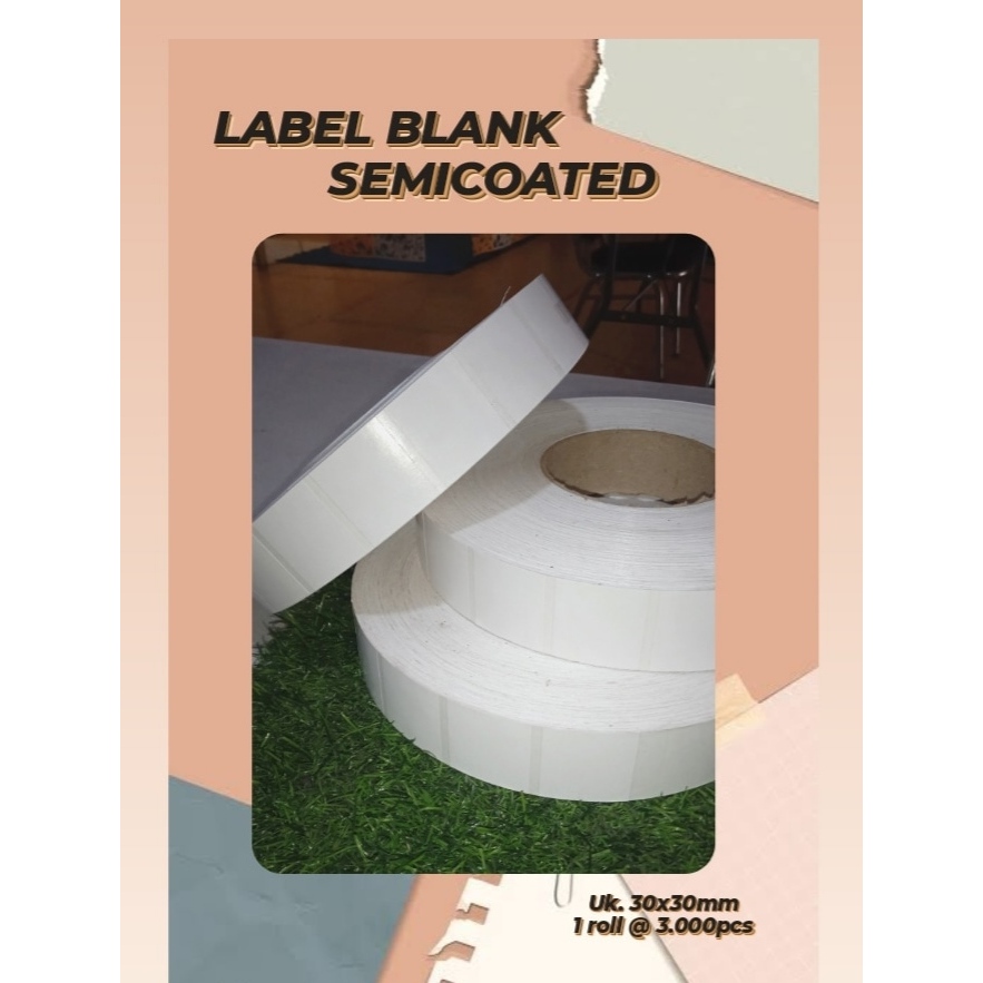 

LABEL BLANK SEMICOATED UK. 33MM X 15MM // 1 ROLL @ 1.000pcs