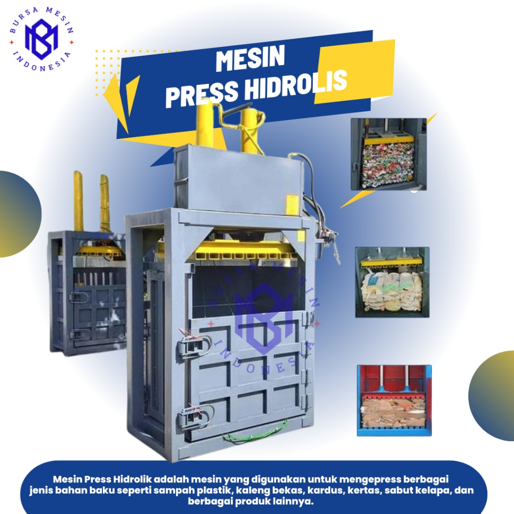 MESIN PRESS HIDROLIK MESIN PRESS LIMBAH PLASTIK HIDROLIK UNTUK MENGURANGI VOLUME PLASTIK Terlaris