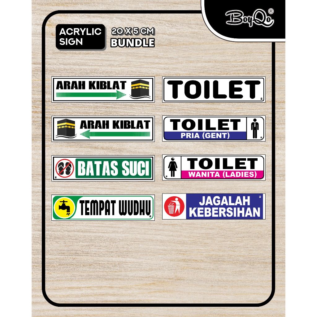 

BoyQo Bundle Penanda di Masjid Ukuran 20 x 5 | Akrilik Tulisan | Acrylic Sign | Akrilik Penunjuk