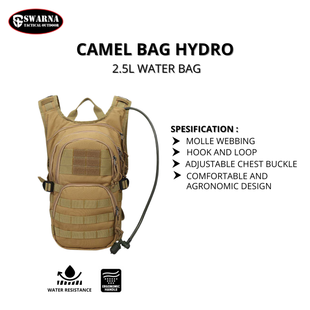 SWARNA TACTICAL - Hydration Pack Camel Bag Tactical Hiking Camping