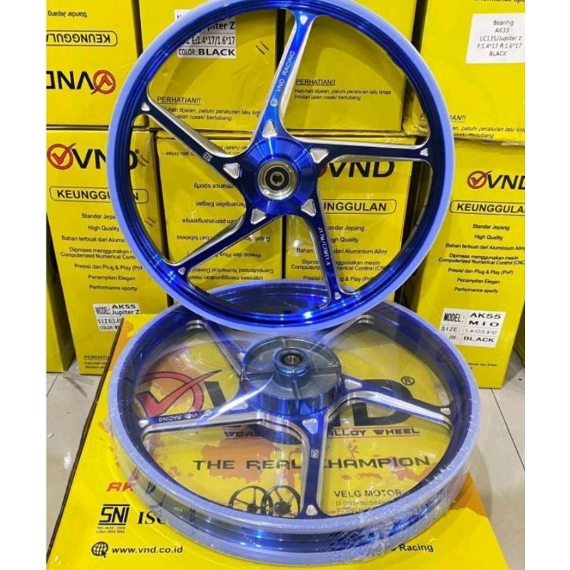 Velg VND Original AK55 jupiter/vega/mx lama velg vnd F140x17/R160x 17 jupiter velg vnd six star v2 v