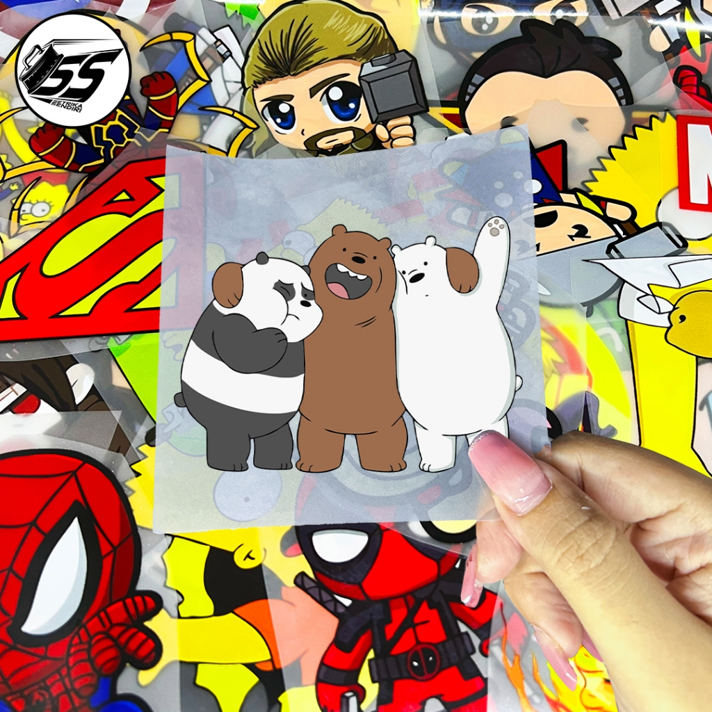 

SABLON SENDIRI - SABLON SETRIKA - WE BARE BEAR SERIES - 10CM X 10CM