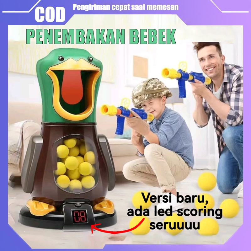 Anak mainan interaktif bersama orang tua untuk anak laki-laki, senjata udara dengan peluru lembut ya