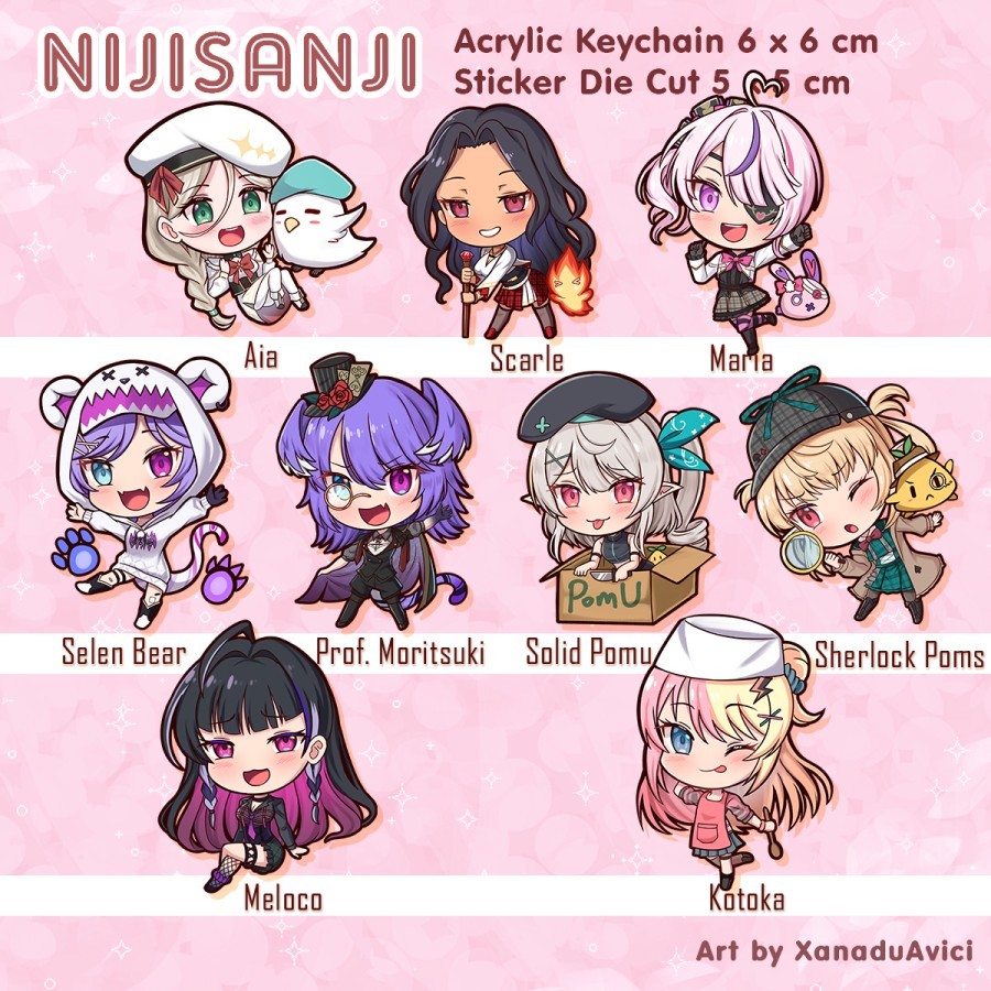 

Stiker Satuan NIJISANJI EN Girls Iluna XSoleil & 3rd Outfit