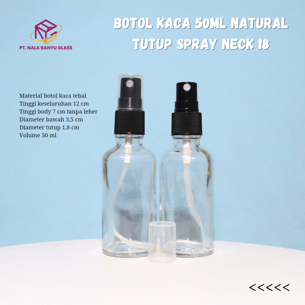 botol kaca 50ml spray / botol spray 50ml kaca / botol kaca 50ml spray hitam