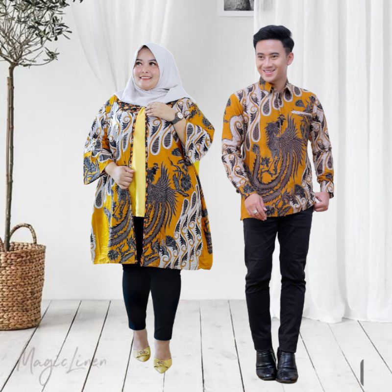 Tunik Batik Jumbo Ld 140 Bahan Kain Batik Halus Kombinasi Velvet Motif Terbaru