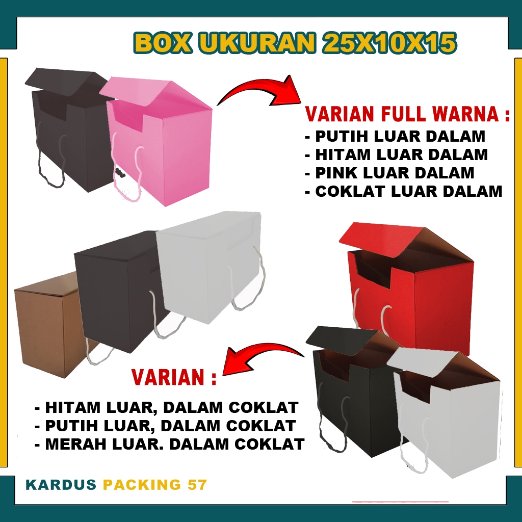 

Box 25x10x15 cm / Box Tas / Kardus Polos / Box Souvenir / Box hampers