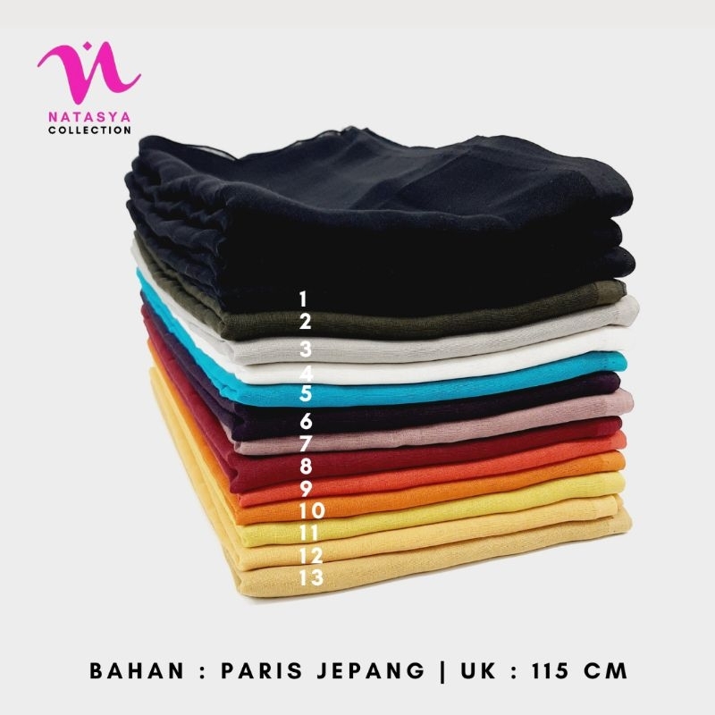 Hijab Paris Jepang Premium natasya collection uk 115 x 115 cm
