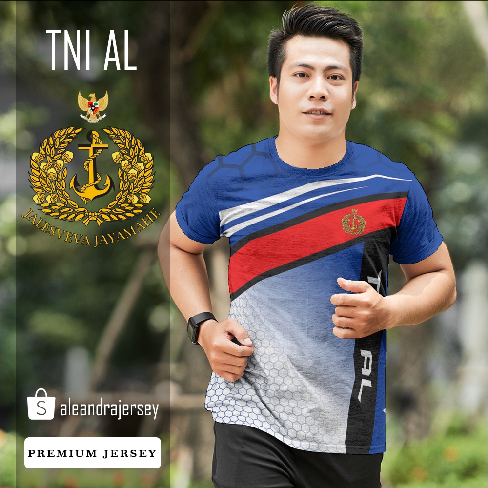 Baju Kaos Jersey TNI AL 128 FullPrint Printing Custom Premium