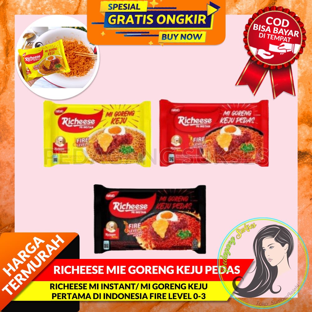 

RICHEESE MIE GORENG KEJU PEDAS LEVEL 3 75 GR Mi Instant Pedas