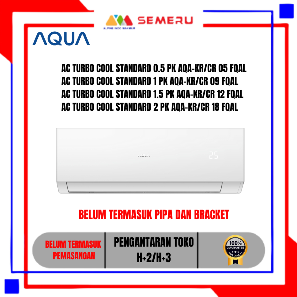 AQUA AC TURBO COOL STANDARD 0.5 PK AQA-KR/CR 05 FQAL / 1 PK AQA-KR/CR 09 FQAL / 1.5 PK AQA-KR/CR 12 