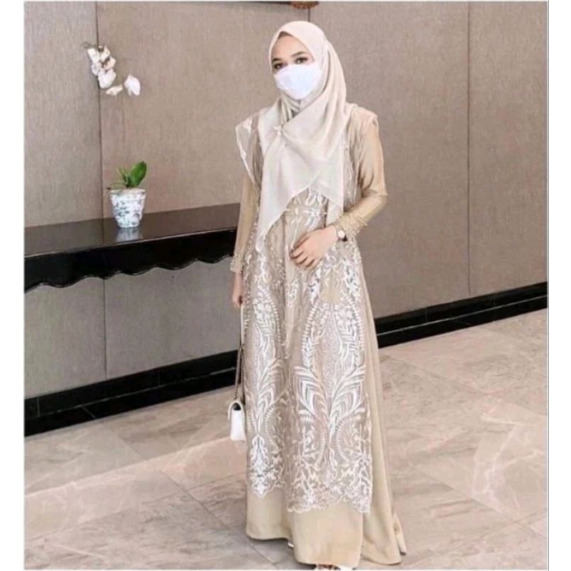 Brukat Cardigan Motif Random/Outer Brukat Cardigan Long Vest Premium