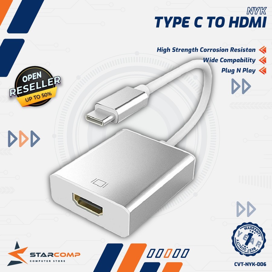 NYK Converter Type C to HDMI Port Adapter