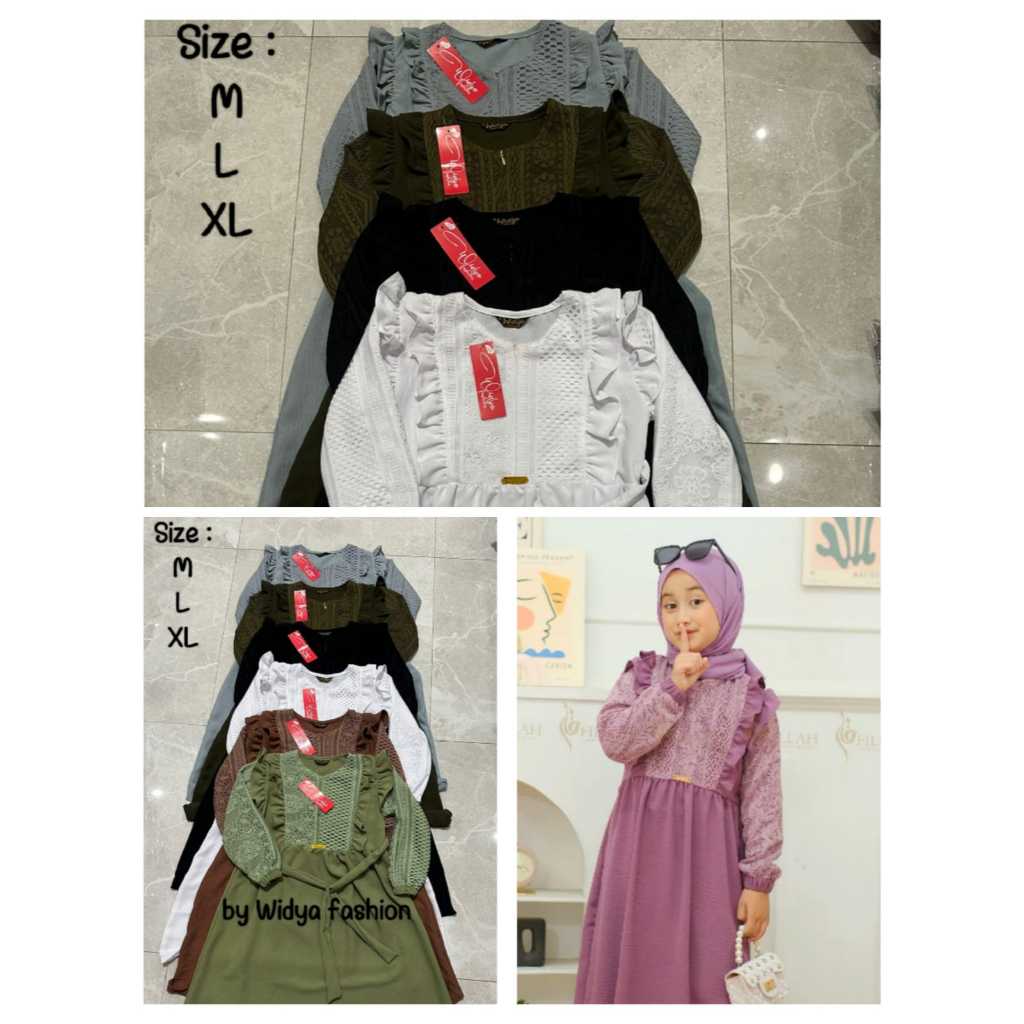 Lydia kids Terbaru / Gamis anak perempuan / Gamis Kids Barukat Pesta Lebaran / Baju Anak Pesta Terba