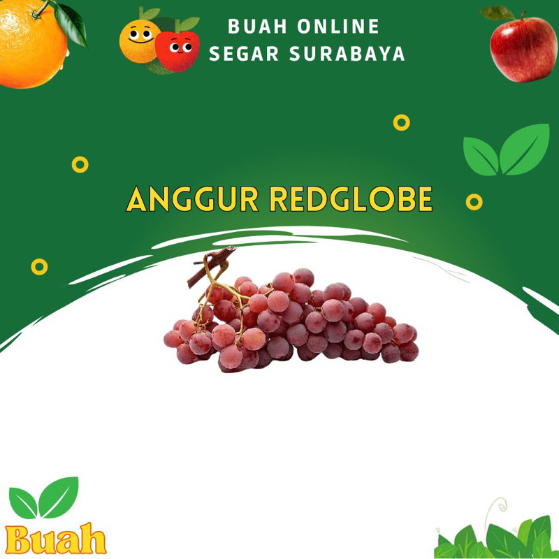 

Anggur Merah Redglobe aussie berbiji (1PACK=500GR) TOKO BUAH SEGAR SURABAYA