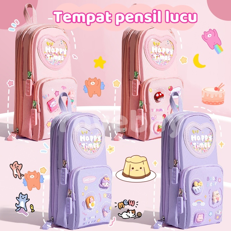 

[READY]TEMPAT PENSIL LUCU TIGA DIMENSI/PENCIL CASE HIASAN GLITTER KARAKTER 3D MODEL TAS