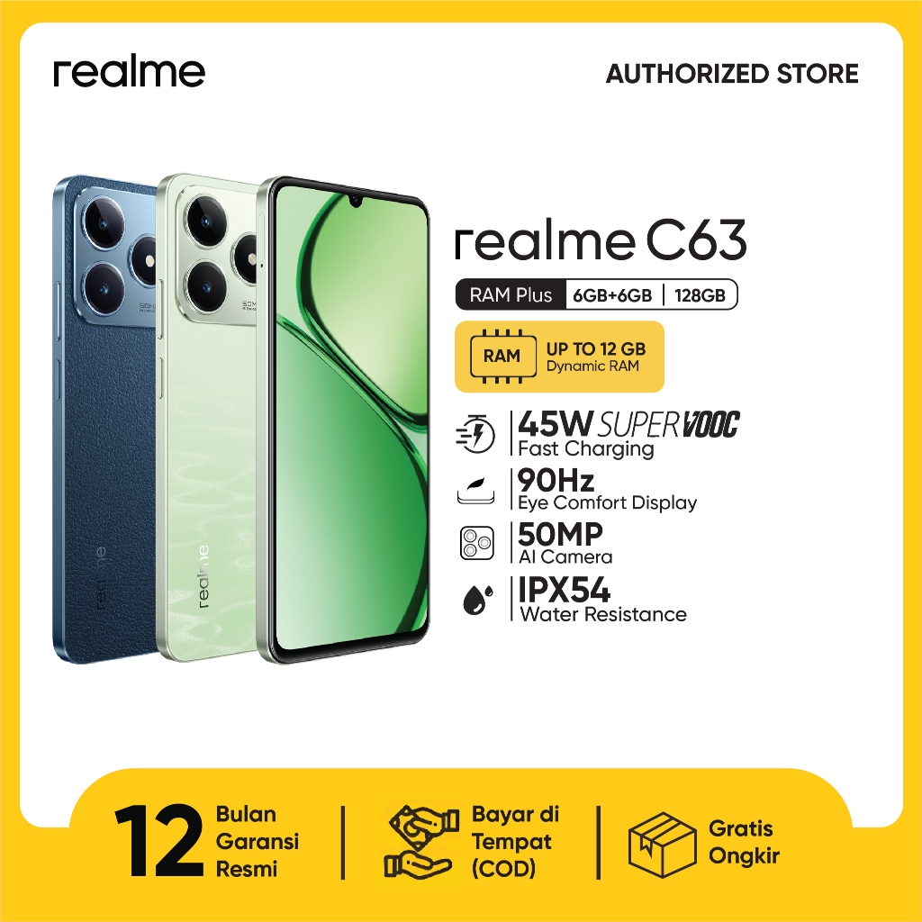 realme C63 6GB+6GB* | 128GB NFC | 45W Fast Charge| 5000mAh Durable Battery | AI Boost Engine | 90Hz Eye Comfort Display | 50MP AI Camera-2