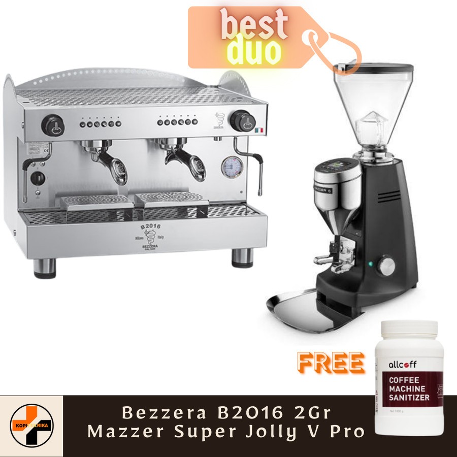 Mesin Espresso BestDUO BEZZERA B2016 2Group - Mazzer Super Jolly VPro