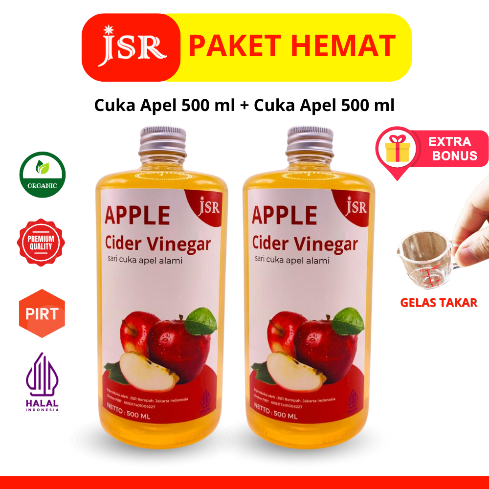 

PAKET HEMAT CUKA APEL/PAKET HEMAT 2 PCS CUKA APEL/PAKET APPLE CIDER VINEGAR 500 ML