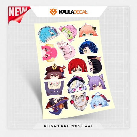 

STICKER PACK VINYL / MOTIF ANIME KAWAI / STIKER SET / HP LAPTOP / HELM / BRAND / INTIP / WATERFROOF