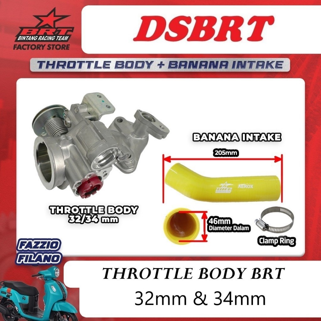 TB Throttle Body BRT FAZZIO FAZIO GRAND FILANO Standar Bore Up