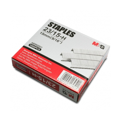 

Isi Staples / Isi Hekter Ukuran 23/15 Staples 1000pcs/Box - M&G ABSN2631