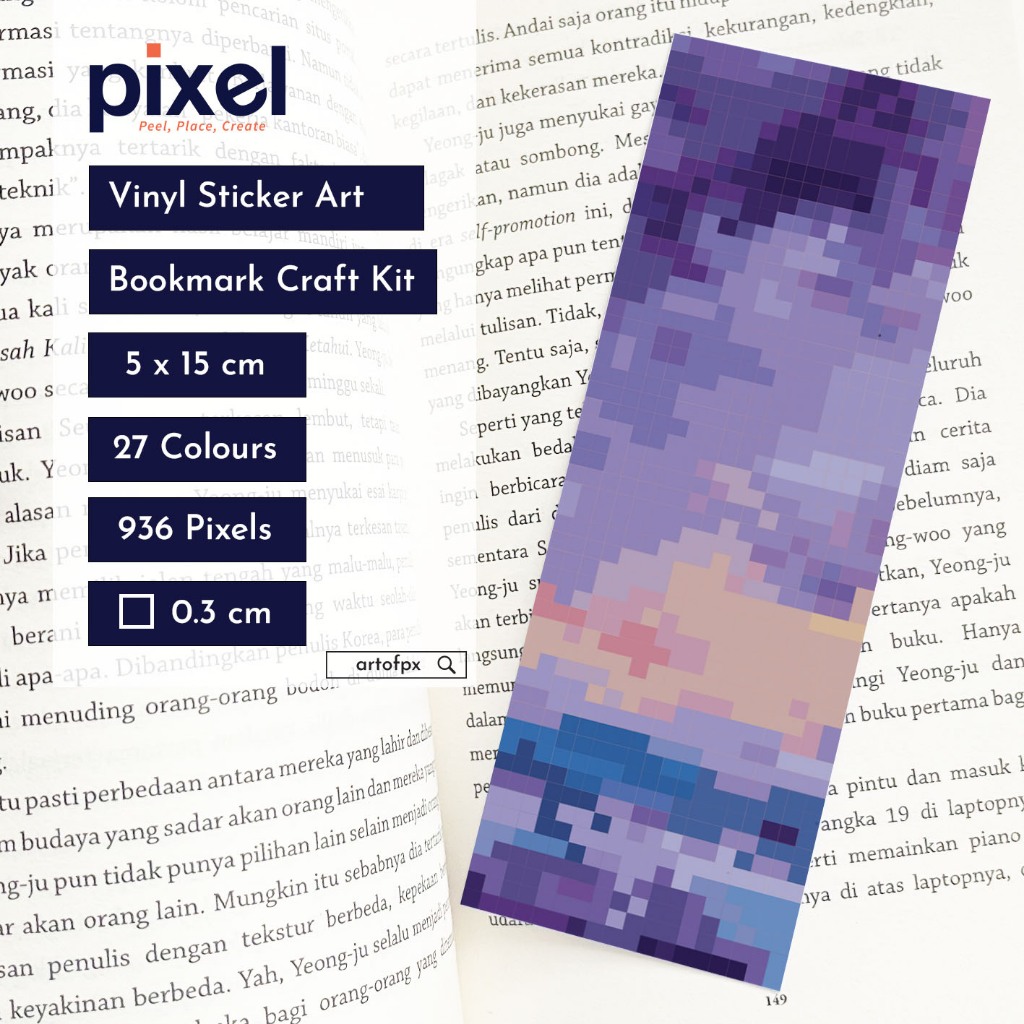 

Amethyst Sunset - Sticker by Number - by: Pixel x Lukisyuk - bookmark - Pixyl | diamond painting