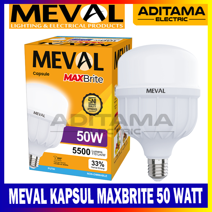 MEVAL LED CAPSULE MAXBRITE 50 WATT / LAMPU LED KAPSUL MAXBRITE 50W