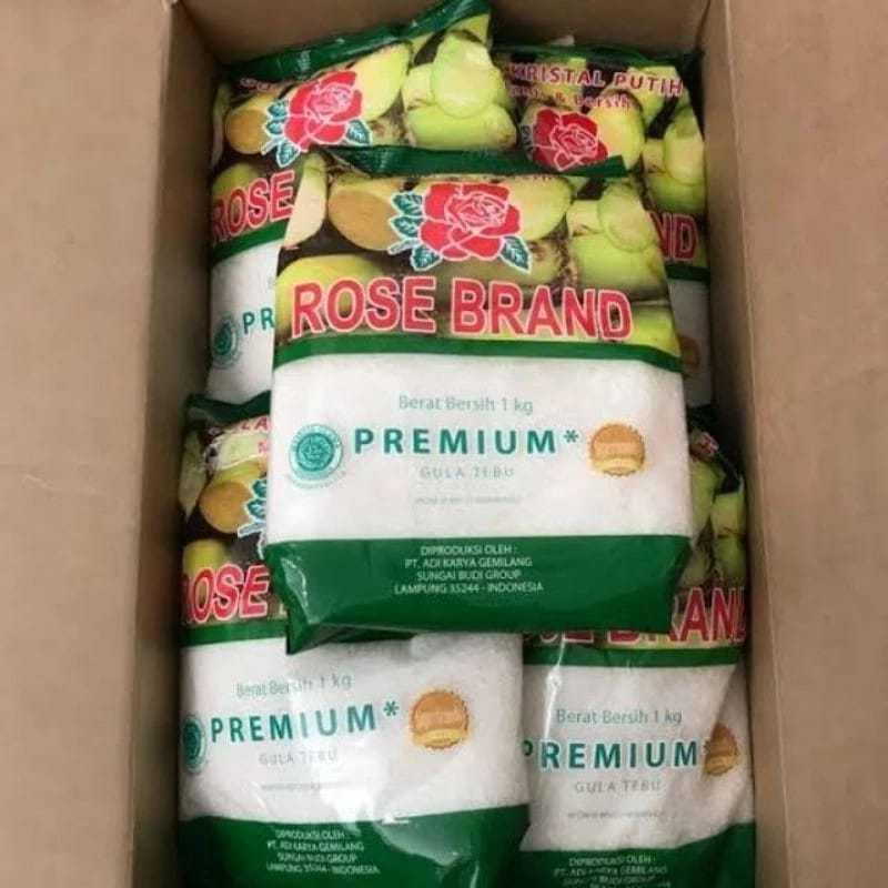 

GULA PASIR PUTIH ROSEBRAND 1KG/Gula Kristal ROSEBRAND/Gula Tebu PREMIUM SG