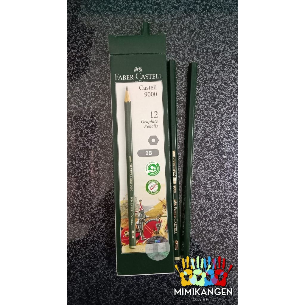 

(1 pack) Pensil Komputer Faber Castell 2B Black 9000