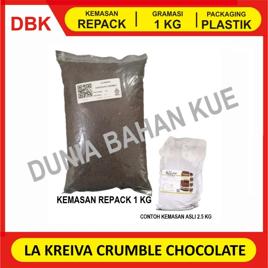 

CHOCOLATE LA KREIVA CRUMBLE FINE TOPPING - REPACK 1 KG