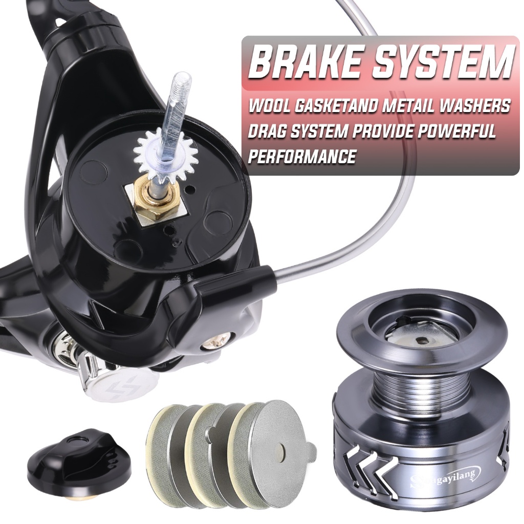 HOT DEALS SOUGAYILANG REEL PANCING FISHING REEL 1000-6000 5.2:1 5-10KG ALUMINIUM SPUL PEMINTALAN