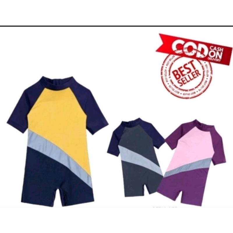 baju renang diving anak laki laki / baju renang anak perempuan seleting belakang umur 8-10 tahun