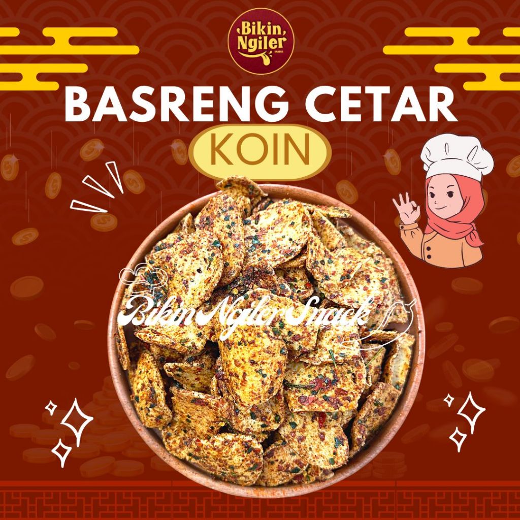 

1KG BASRENG KOIN CETAR BY BIKIN NGILER SNACK