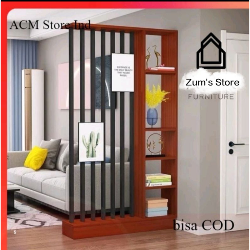 PARTISI PEMBATAS RUANGAN BAHAN KAYU BISA CUSTOM