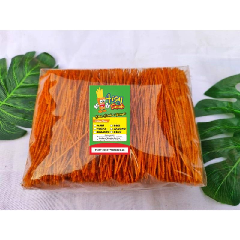 

[GROSIR] MIE LIDI KEMASAN KILOAN RENYAH ANTI KERAS/MIE LIDI PREMIUM AISY SNACK